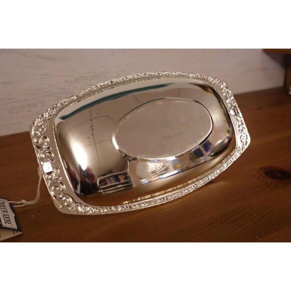 Vintage Silverplate Art Deco sweet tray with handle Made in England NWT - Picture 5 of 8